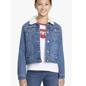 LEVI’S Bestseller SHERPA TRUCKER JACKET BIG GIRLS M Nwt